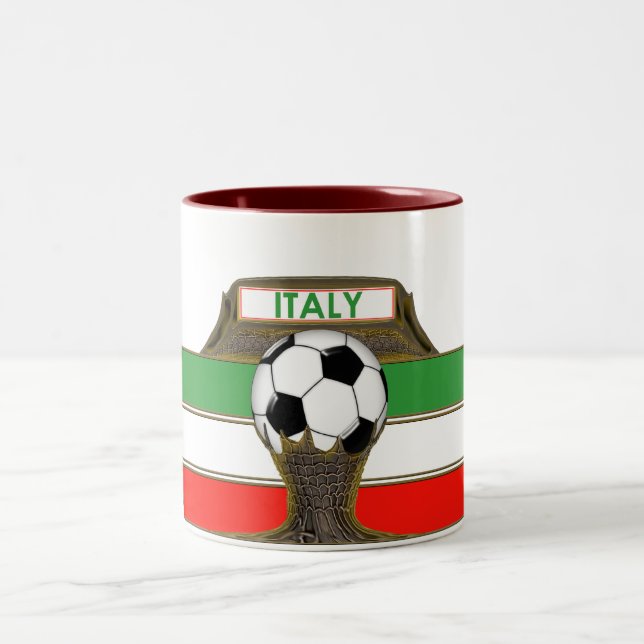 Em Dois Tons Caneca de café do futebol de Italia (Centro)