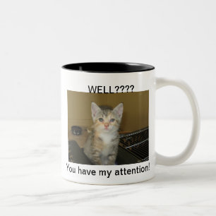 Em Dois Tons Caneca de café do gatinho
