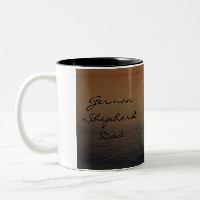 Em Dois Tons Caneca de café do german shepherd (Esquerda)