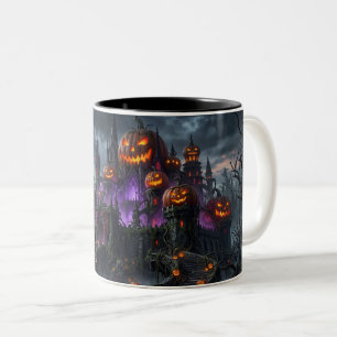 Em Dois Tons Caneca de Café do Halloween