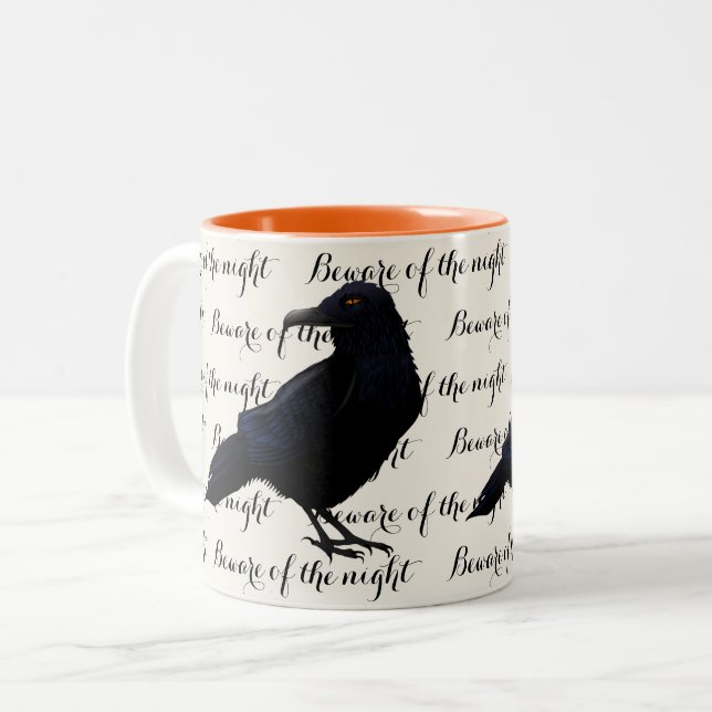 Em Dois Tons Caneca de café do Halloween (Frente Esquerda)