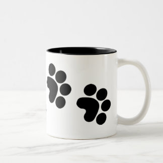 Em Dois Tons caneca de café do impressão da pata