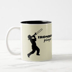 Em Dois Tons Caneca de café do jogador de Trombone