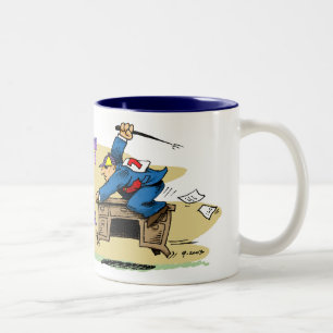 Em Dois Tons Caneca de café do jóquei da mesa
