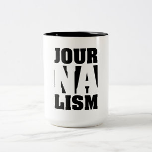 Em Dois Tons Caneca de café do jornalismo