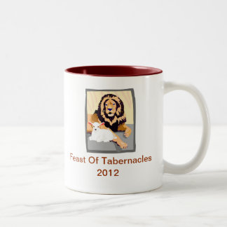 Em Dois Tons Caneca de café do leão e do cordeiro