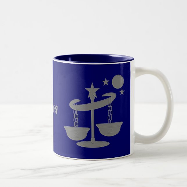Em Dois Tons Caneca de café do Libra (Direita)