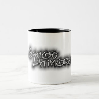Em Dois Tons Caneca de café do logotipo da assinatura do tom de
