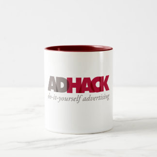 Em Dois Tons Caneca de café do logotipo de AdHack