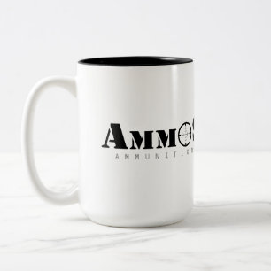 Em Dois Tons Caneca de café do logotipo de AmmoSeek somente