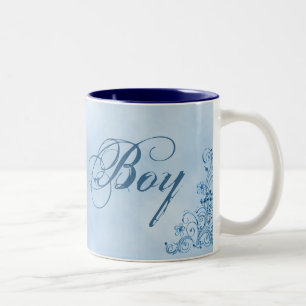 Em Dois Tons Caneca de café do menino da página pequena: