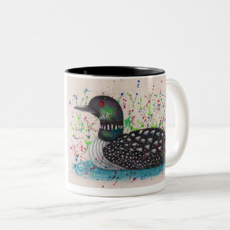Em Dois Tons Caneca de café do mergulhão-do-norte