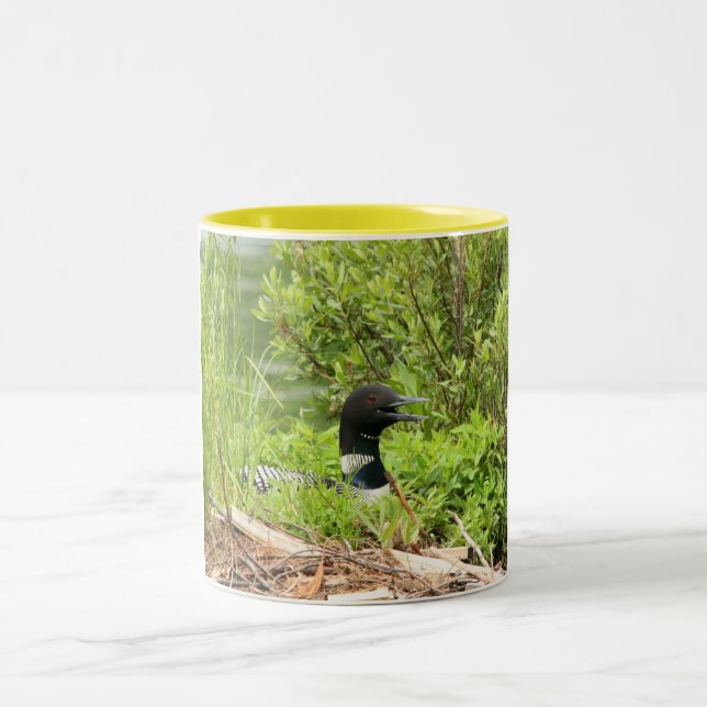 Em Dois Tons Caneca de café do mergulhão-do-norte do (Centro)