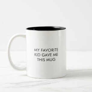 Em Dois Tons Caneca de Café do Meu Filho Favorito Engraçada