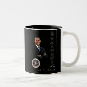 Em Dois Tons Caneca de café do Obama