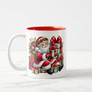 Em Dois Tons Caneca de Café do Papai Noel