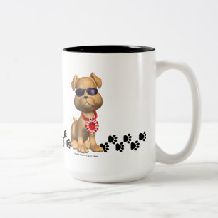 Em Dois Tons Caneca de café do patinete da jarda