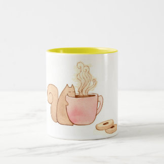 Em Dois Tons Caneca de café do petisco do esquilo
