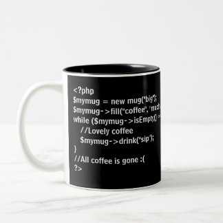 Em Dois Tons Caneca de café do PHP