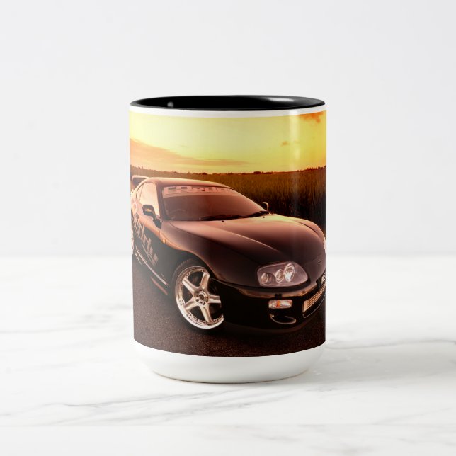 Em Dois Tons Caneca de café do piloto da importação supra (Centro)