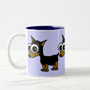 Em Dois Tons Caneca de café do Pinscher diminuto