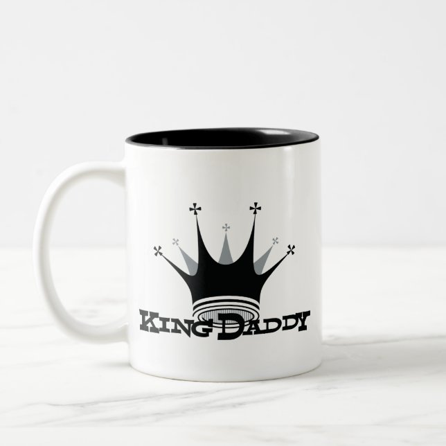Em Dois Tons Caneca de café do rei Pai (Esquerda)