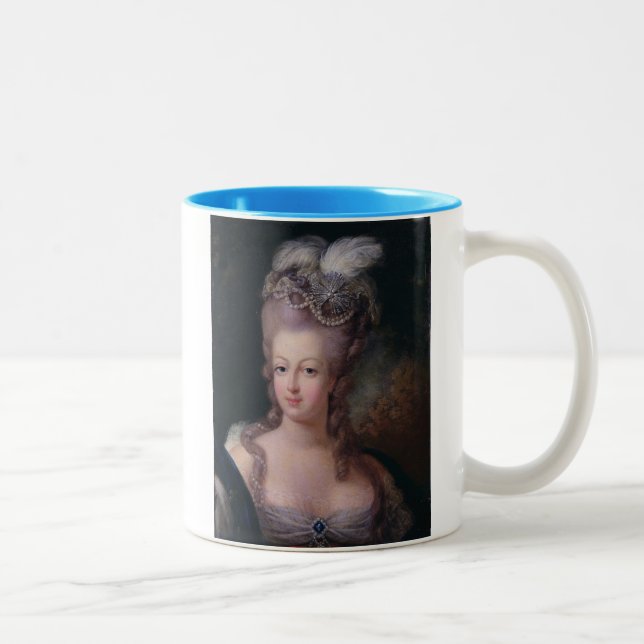 Em Dois Tons Caneca de café do retrato de Marie Antoinette (Direita)