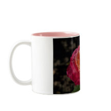 Caneca de café do rosa roxo e amarelo