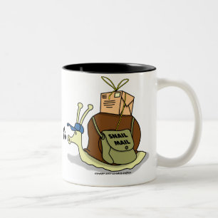 Em Dois Tons Caneca de café do snail mail