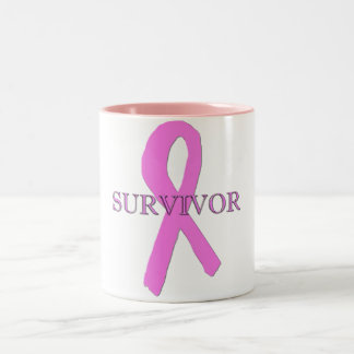 Em Dois Tons Caneca de café do sobrevivente do cancro da mama