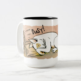 Em Dois Tons Caneca de café do sono bull terrier