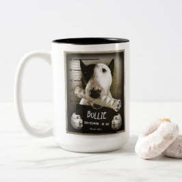 Em Dois Tons Caneca de café do tiro caneca" de bull terrier do