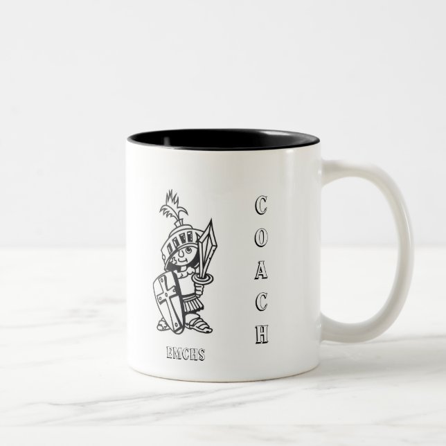 Em Dois Tons Caneca de café do TREINADOR (Direita)