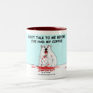 Em Dois Tons Caneca de café do urso polar