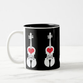 Em Dois Tons Caneca de café do violino