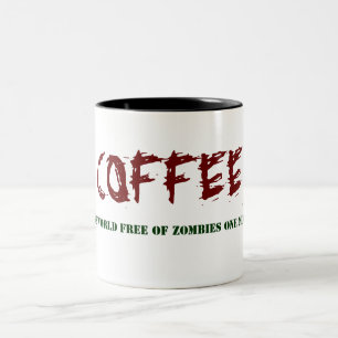 Em Dois Tons Caneca de café do zombi