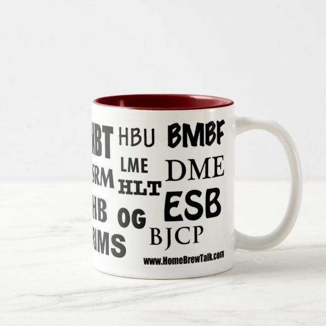 Em Dois Tons Caneca de café dos acrônimos (Direita)