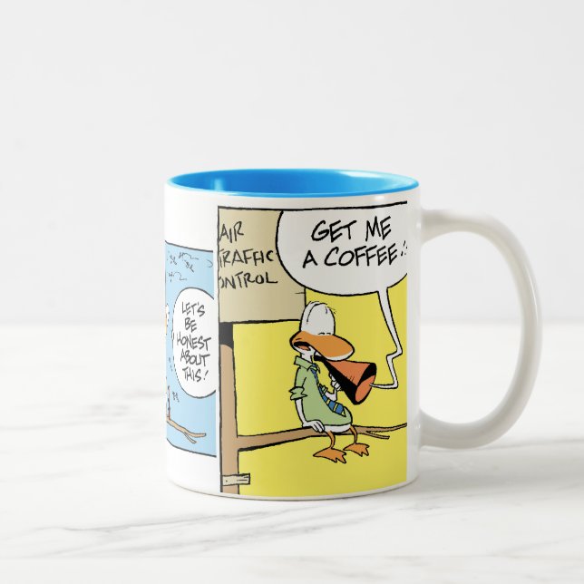 Em Dois Tons Caneca de café dos desenhos animados de (Direita)