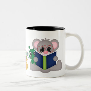 Em Dois Tons Caneca de café dos desenhos animados do rato da