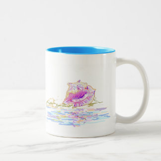 Em Dois Tons Caneca de café dos dias da praia