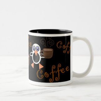 Em Dois Tons Caneca de café dos pinguins