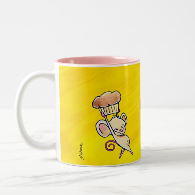 Em Dois Tons Caneca de café dos ratos do tempo do almoço (Esquerda)