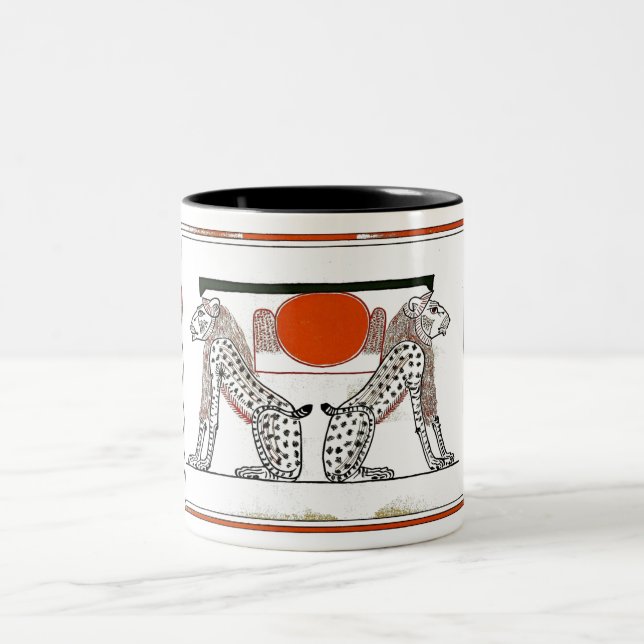 Em Dois Tons Caneca de café egípcia (Centro)