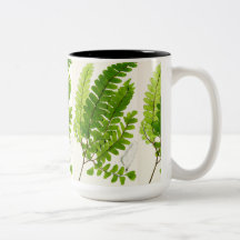 Caneca de Café Elegante Samambaia Botânica – Verde