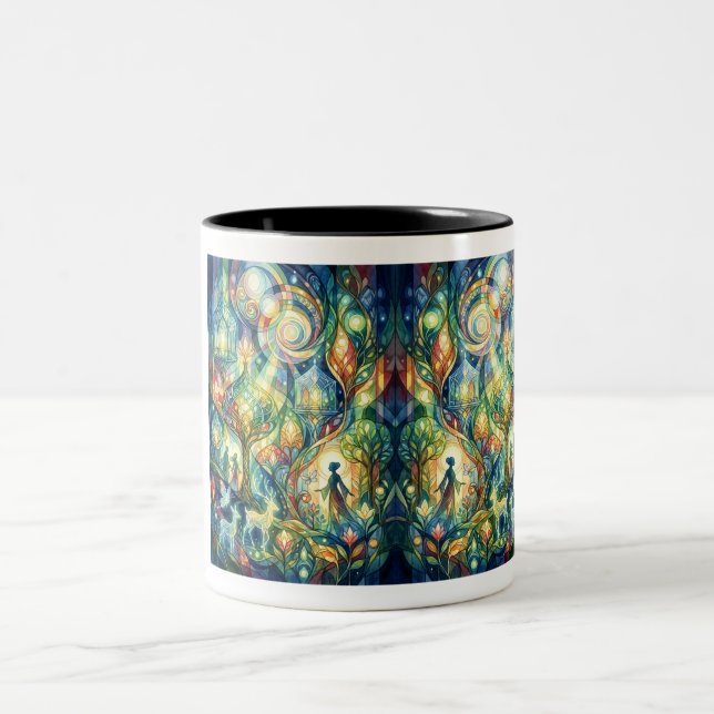 Em Dois Tons Caneca de Café Enfeitiçante - Atmosfera de Amor (Centro)