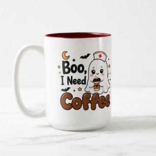 Em Dois Tons Caneca de Café Enfermeira Assustadora Kawaii Fanta