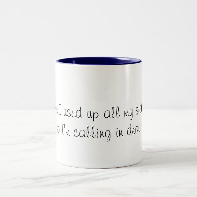 Em Dois Tons Caneca de café engraçada (Centro)