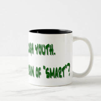 Em Dois Tons Caneca de café engraçada com dizer