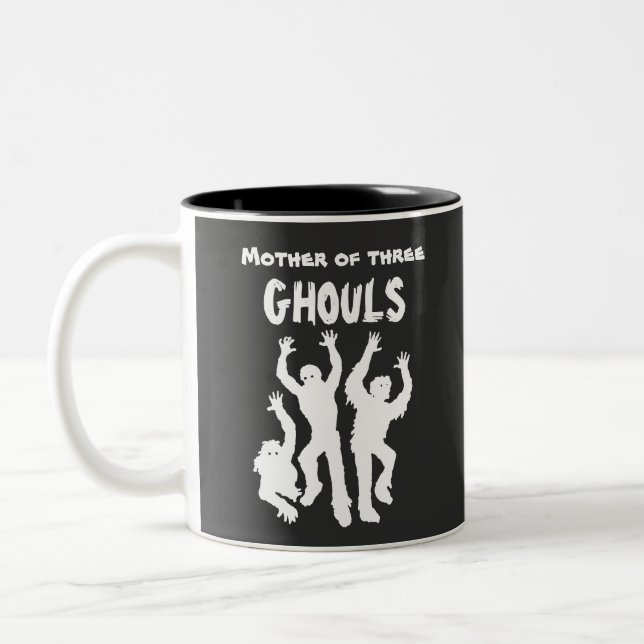 Em Dois Tons Caneca de Café engraçada do Dia das Bruxas para Mã (Esquerda)