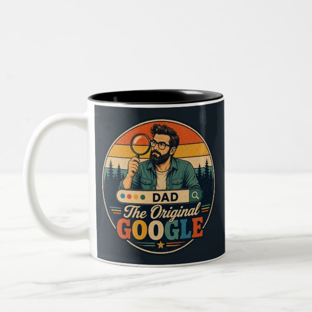 Em Dois Tons Caneca de café engraçada do Dia dos Pais para o Pa (Esquerda)